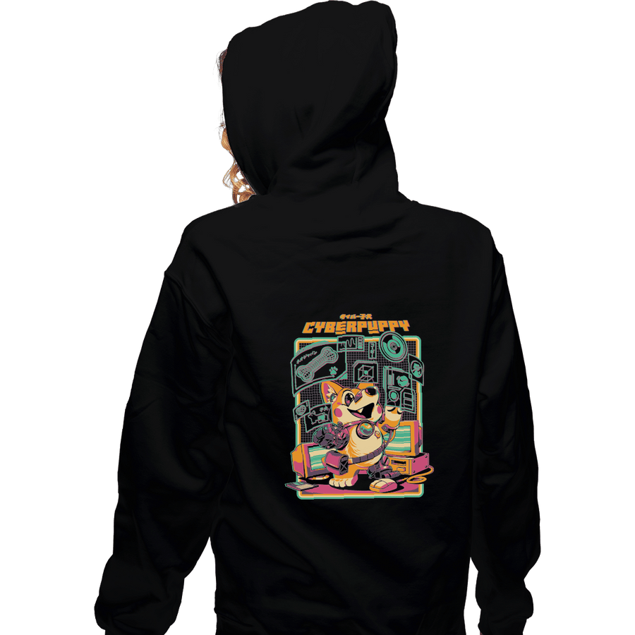 Shirts Pullover Hoodies, Unisex / Small / Black Corgypunk