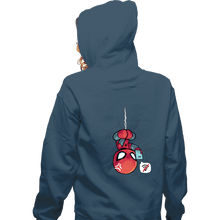 Load image into Gallery viewer, Secret_Shirts Zippered Hoodies, Unisex / Small / Indigo Blue Can&#39;t Get On The Web
