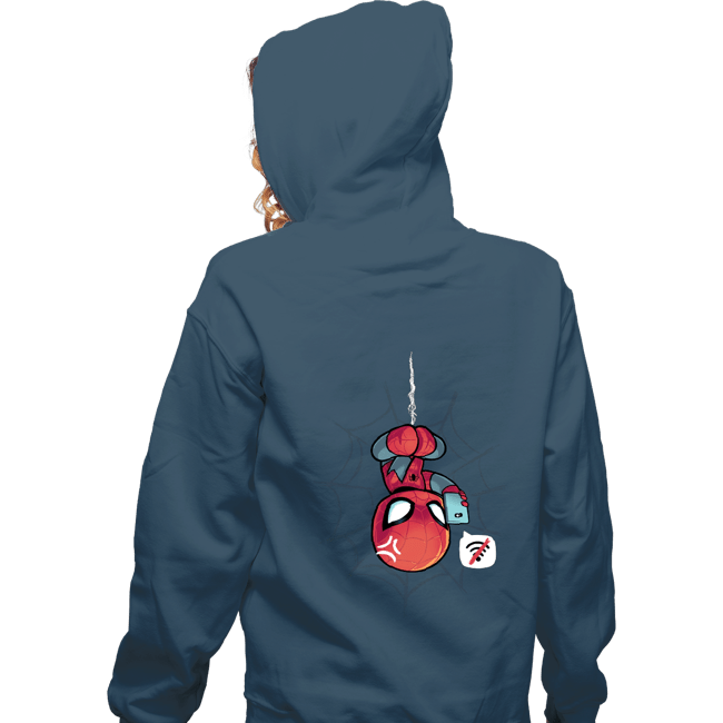 Secret_Shirts Zippered Hoodies, Unisex / Small / Indigo Blue Can't Get On The Web