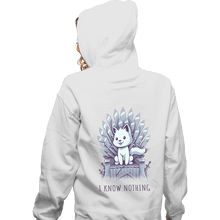 Load image into Gallery viewer, Shirts Zippered Hoodies, Unisex / Small / White I Know Nothing
