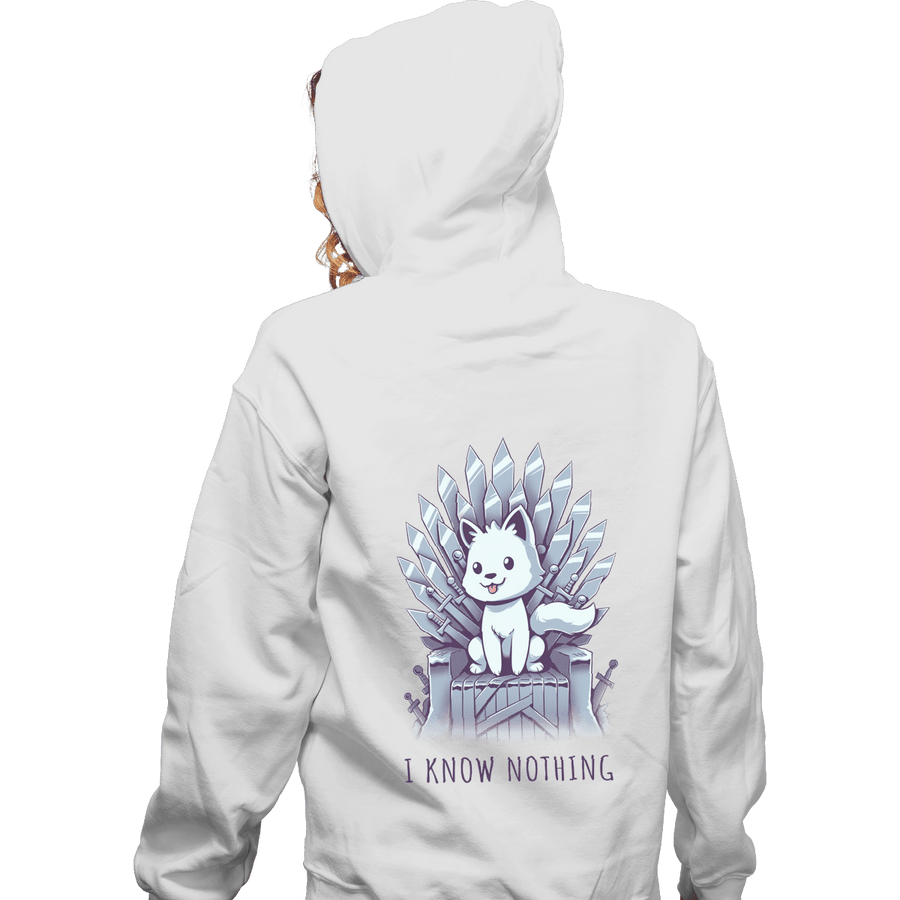 Shirts Zippered Hoodies, Unisex / Small / White I Know Nothing