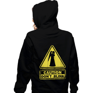 Shirts Zippered Hoodies, Unisex / Small / Black Caution - Don't Blink