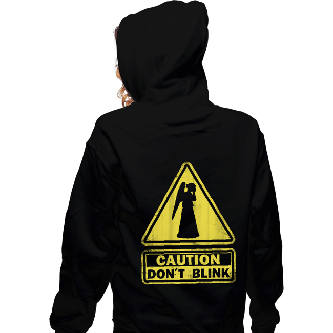 Shirts Zippered Hoodies, Unisex / Small / Black Caution - Don't Blink