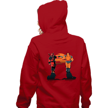 Load image into Gallery viewer, Secret_Shirts Zippered Hoodies, Unisex / Small / Red Farewell Fist Bump

