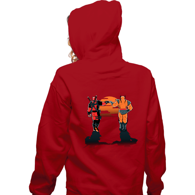Secret_Shirts Zippered Hoodies, Unisex / Small / Red Farewell Fist Bump
