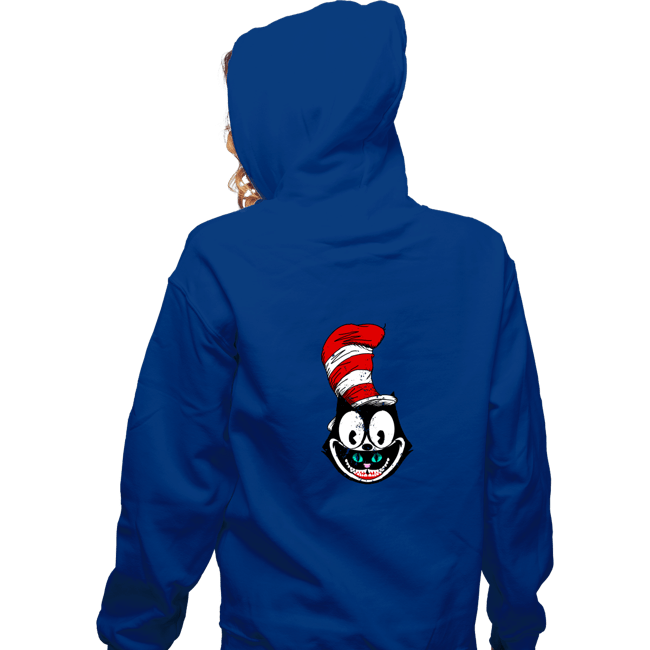 Shirts Zippered Hoodies, Unisex / Small / Royal Blue Mad Cat Hat