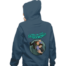 Load image into Gallery viewer, Daily_Deal_Shirts Zippered Hoodies, Unisex / Small / Indigo Blue Spider-Monkey
