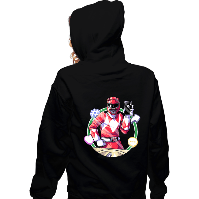Daily_Deal_Shirts Zippered Hoodies, Unisex / Small / Black Red Ranger Dance