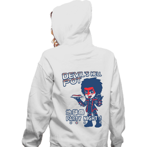 Shirts Zippered Hoodies, Unisex / Small / White Devil Hell Pot