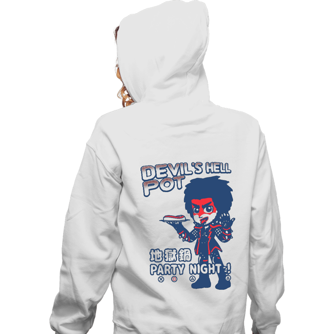 Shirts Zippered Hoodies, Unisex / Small / White Devil Hell Pot