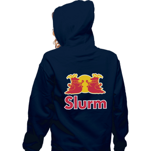 Shirts Pullover Hoodies, Unisex / Small / Navy Slurm Energy Drink