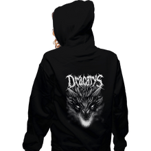 Load image into Gallery viewer, Shirts Zippered Hoodies, Unisex / Small / Black Dracarys Metal
