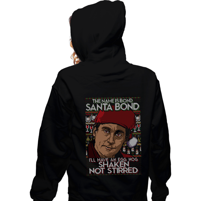 Shirts Zippered Hoodies, Unisex / Small / Black Santa Bond