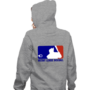 Shirts Zippered Hoodies, Unisex / Small / Sports Grey Mutant League Baseball