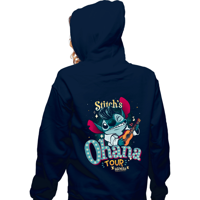 Daily_Deal_Shirts Zippered Hoodies, Unisex / Small / Navy Ohana Tour