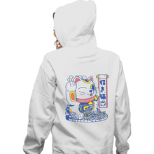 Load image into Gallery viewer, Shirts Zippered Hoodies, Unisex / Small / White Lucky Cat Coffee Shop
