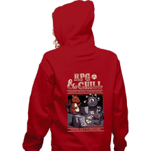 Load image into Gallery viewer, Daily_Deal_Shirts Zippered Hoodies, Unisex / Small / Red RPG &amp; Chill
