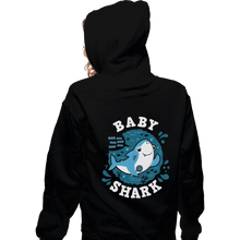 Load image into Gallery viewer, Shirts Zippered Hoodies, Unisex / Small / Black Cute Baby Shark
