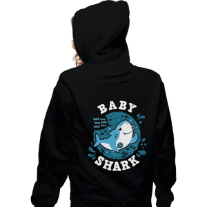 Shirts Zippered Hoodies, Unisex / Small / Black Cute Baby Shark