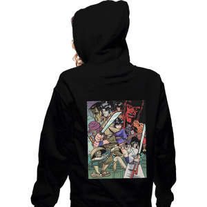 Shirts Zippered Hoodies, Unisex / Small / Black Ninja Scroll