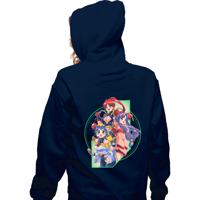 Daily_Deal_Shirts Zippered Hoodies, Unisex / Small / Navy Robot Hearts