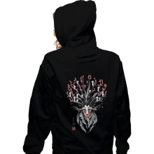 Load image into Gallery viewer, Shirts Zippered Hoodies, Unisex / Small / Black The Deer God Sumie

