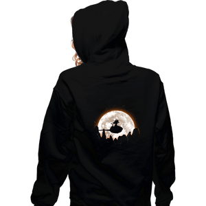 Shirts Zippered Hoodies, Unisex / Small / Black Moonlight Clouds