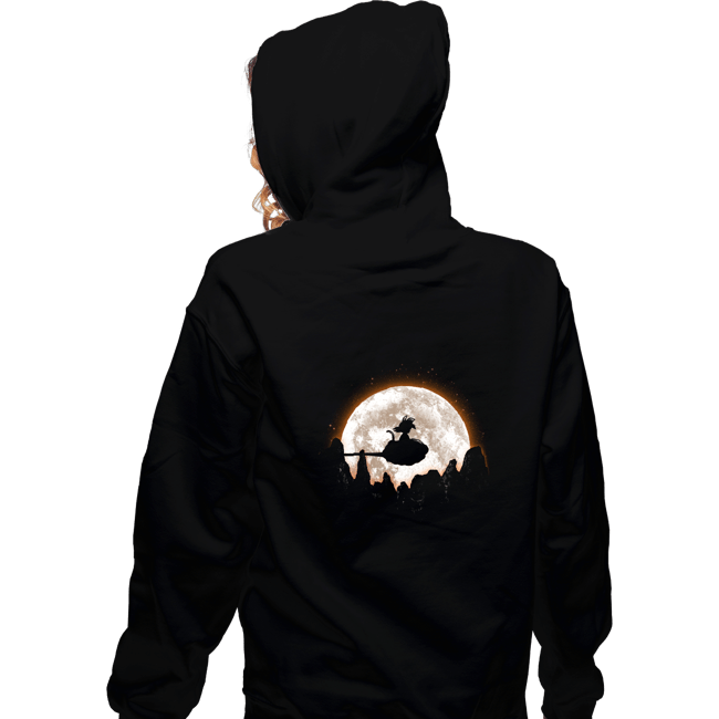 Shirts Zippered Hoodies, Unisex / Small / Black Moonlight Clouds