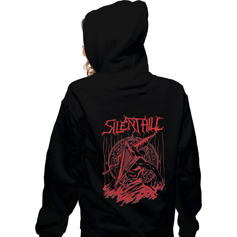Shirts Zippered Hoodies, Unisex / Small / Black Silent Red Thing