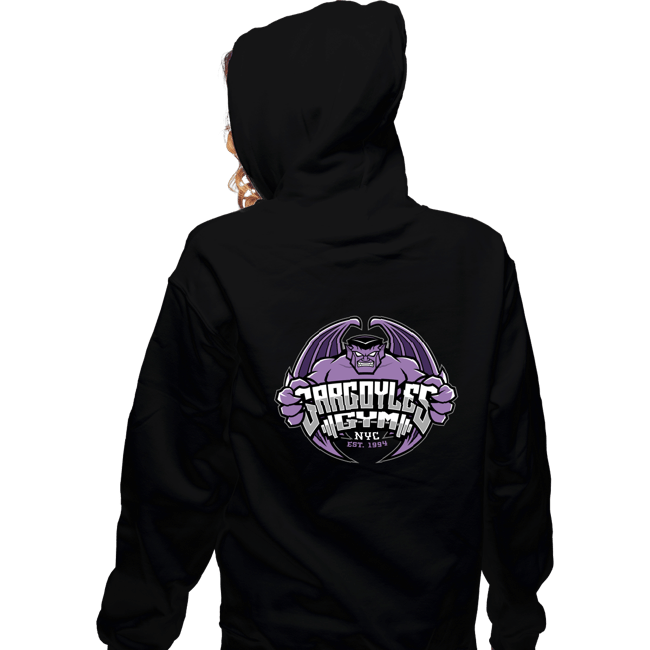 Daily_Deal_Shirts Zippered Hoodies, Unisex / Small / Black Gargoyle's Gym