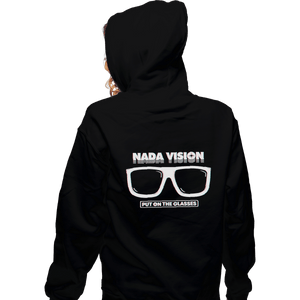 Shirts Pullover Hoodies, Unisex / Small / Black Nada Vision