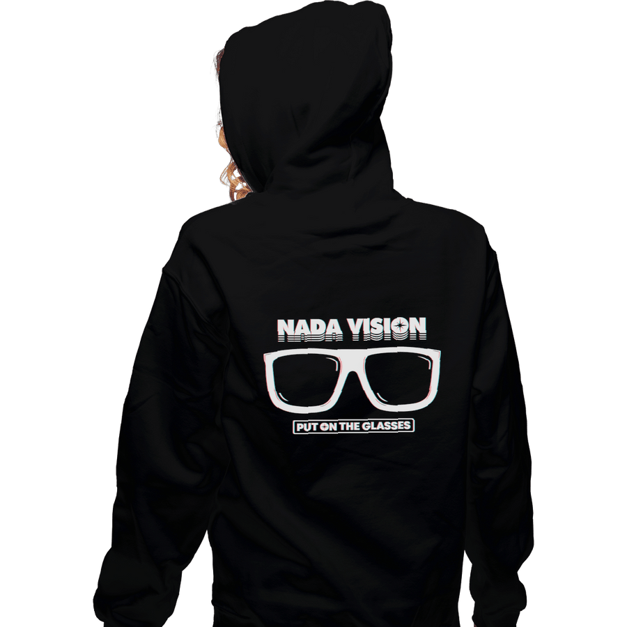 Shirts Pullover Hoodies, Unisex / Small / Black Nada Vision