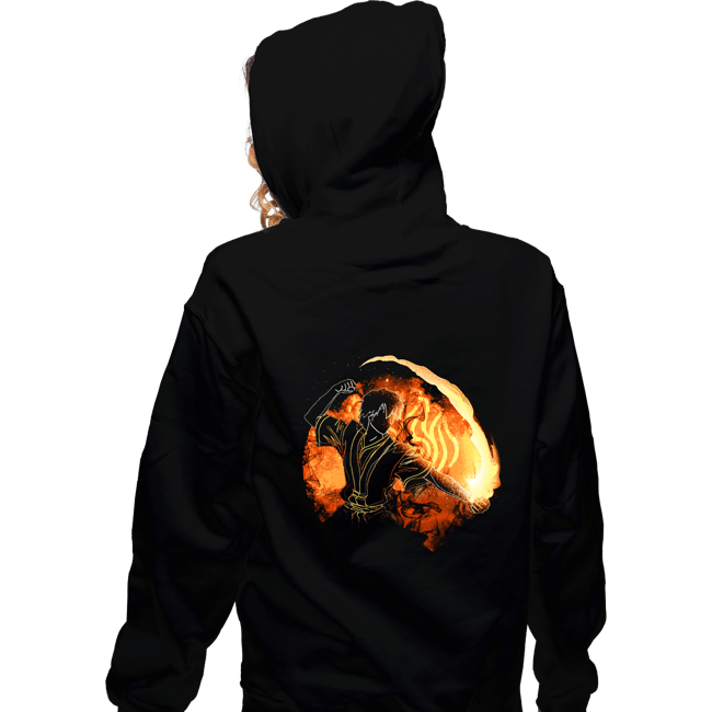 Daily_Deal_Shirts Zippered Hoodies, Unisex / Small / Black Fire Bender Orb