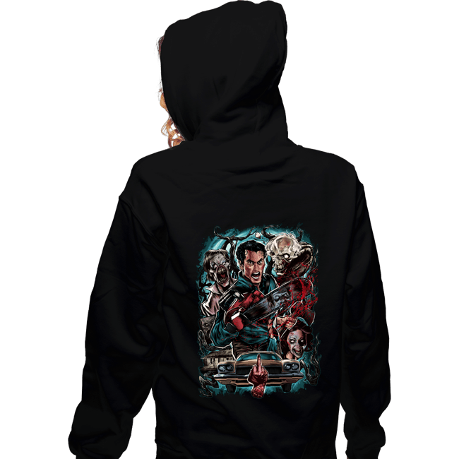Daily_Deal_Shirts Zippered Hoodies, Unisex / Small / Black Kicking The Devil