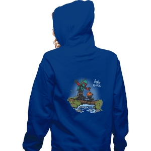 Shirts Zippered Hoodies, Unisex / Small / Royal Blue Boba And Fennec