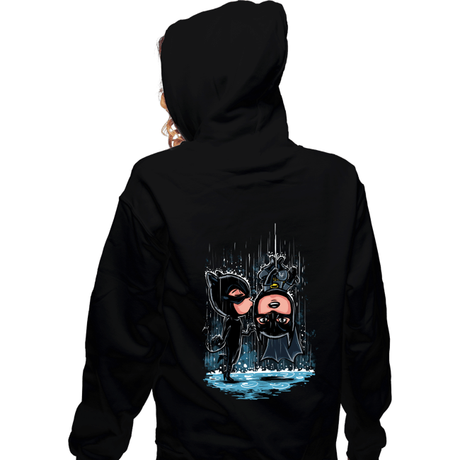 Daily_Deal_Shirts Zippered Hoodies, Unisex / Small / Black Bat Kiss