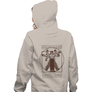 Daily_Deal_Shirts Zippered Hoodies, Unisex / Small / White Vitruvian Dragon