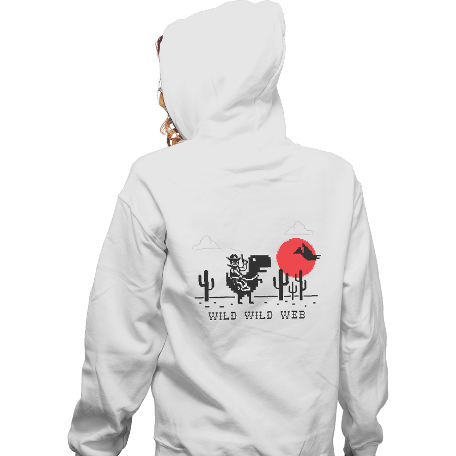 Shirts Zippered Hoodies, Unisex / Small / White Wild Wild Web