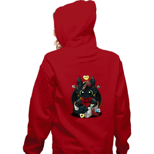 Daily_Deal_Shirts Zippered Hoodies, Unisex / Small / Red Be My Dragon