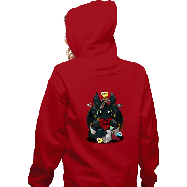 Daily_Deal_Shirts Zippered Hoodies, Unisex / Small / Red Be My Dragon