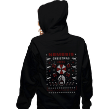 Load image into Gallery viewer, Shirts Zippered Hoodies, Unisex / Small / Black Nemesis Christmas Ugly Sweater
