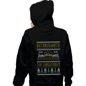 Shirts Zippered Hoodies, Unisex / Small / Black Dalek Xmas