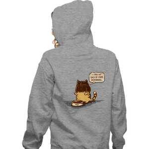 Secret_Shirts Zippered Hoodies, Unisex / Small / Sports Grey My Lack of Food Is Disturbing