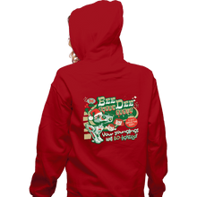 Load image into Gallery viewer, Daily_Deal_Shirts Zippered Hoodies, Unisex / Small / Red Buddy Droid
