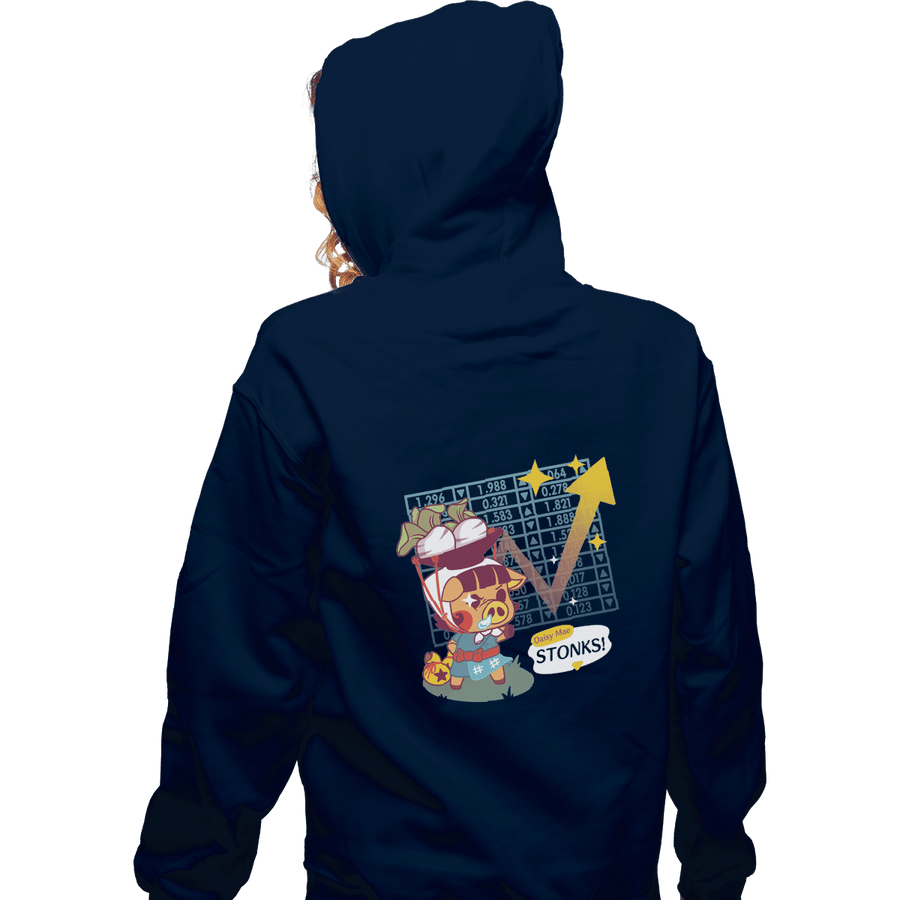 Shirts Zippered Hoodies, Unisex / Small / Navy Turnip Stonks