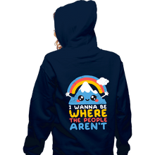 Load image into Gallery viewer, Daily_Deal_Shirts Zippered Hoodies, Unisex / Small / Navy Where The People Aren&#39;t
