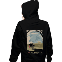 Load image into Gallery viewer, Shirts Zippered Hoodies, Unisex / Small / Black Epona Visit Hyrule
