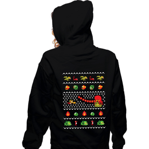 Shirts Zippered Hoodies, Unisex / Small / Black Alex Kidd In Christmas World