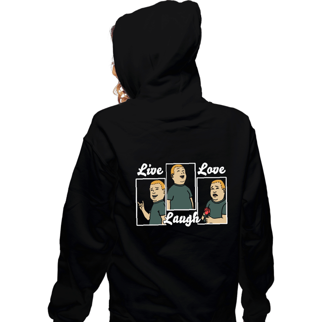 Daily_Deal_Shirts Zippered Hoodies, Unisex / Small / Black Bobby Live Laugh Love