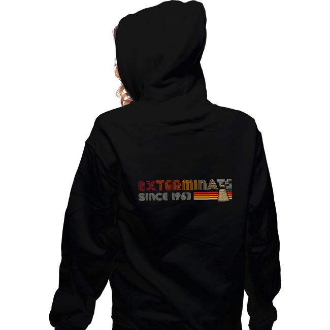 Daily_Deal_Shirts Zippered Hoodies, Unisex / Small / Black Exterminate Since 1963